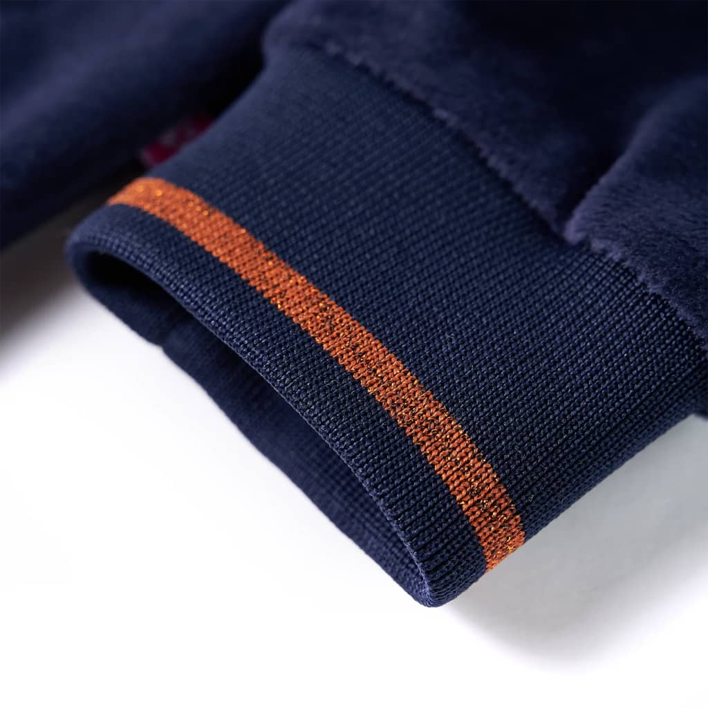 Kinderjas met capuchon 92 marineblauw 92
