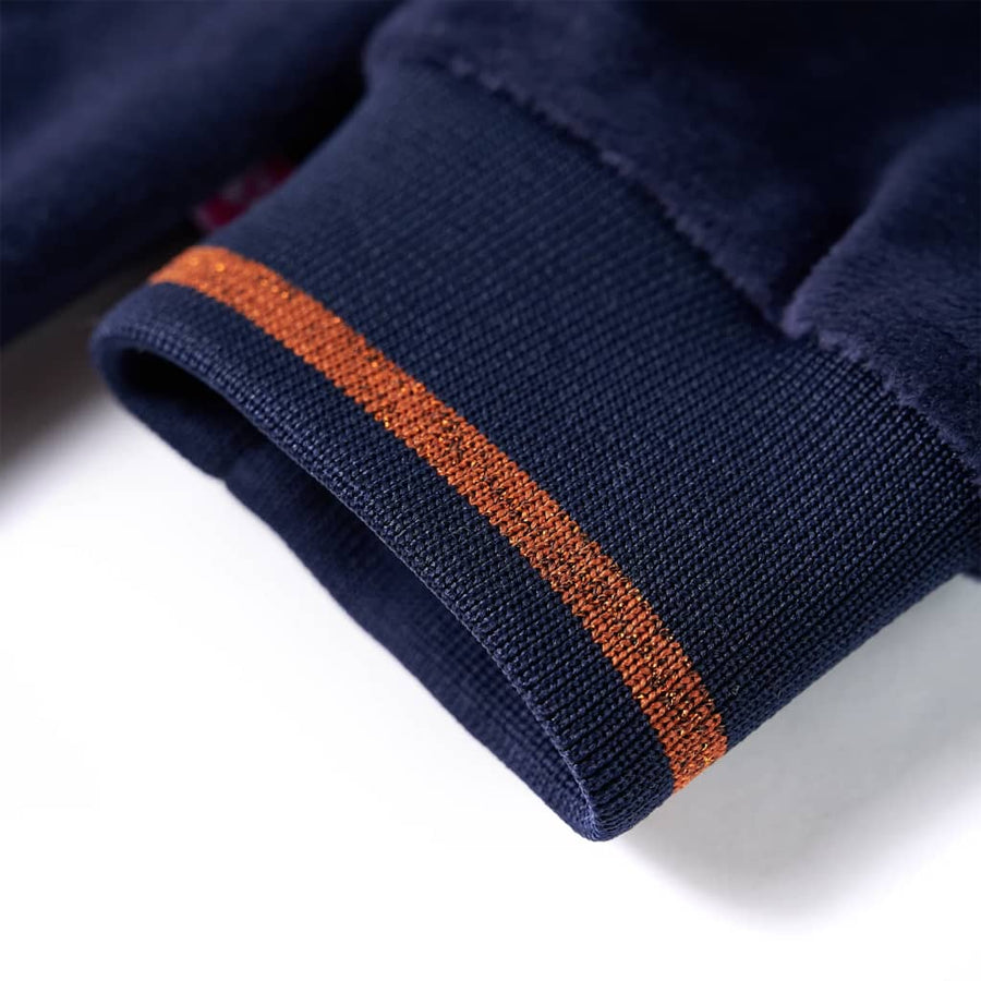 Kinderjas met capuchon 92 marineblauw 92