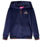 Kinderjas capuchon 104 marineblauw