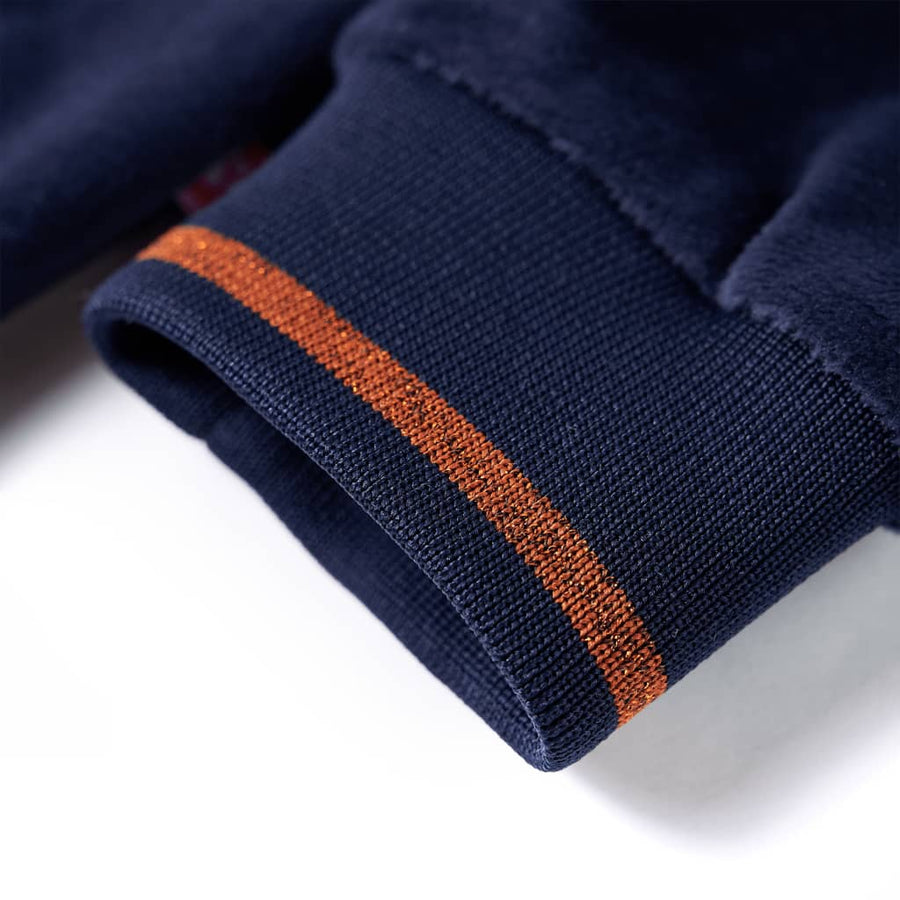 Kinderjas met capuchon 116 marineblauw