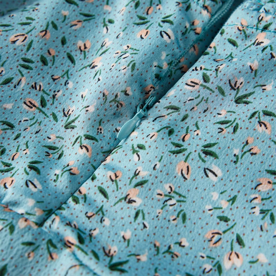 Kinderjurk met lange mouwen 104 blauw 104