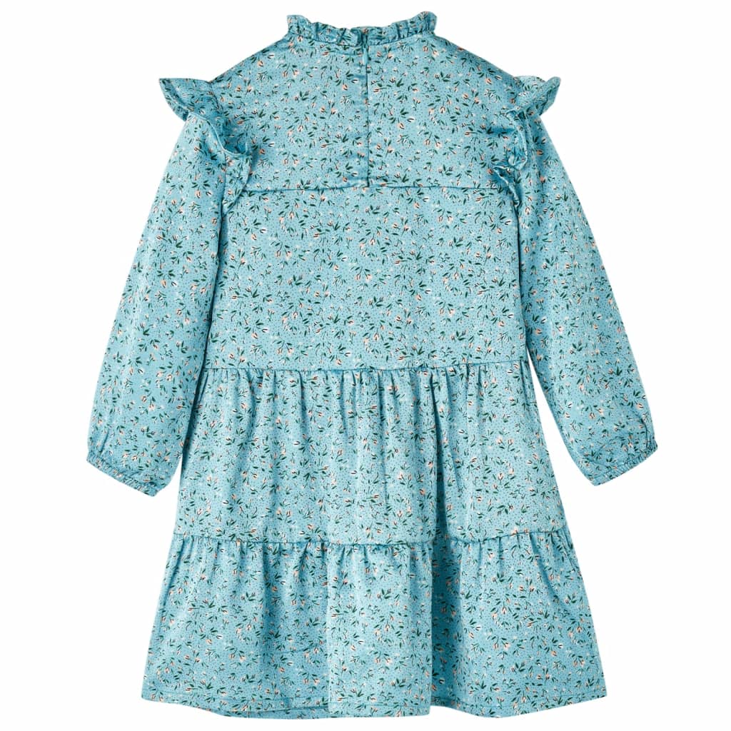 Kinderjurk met lange mouwen 116 blauw 116