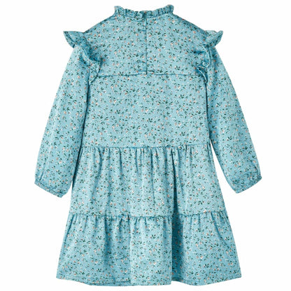 Kinderjurk met lange mouwen 116 blauw 116