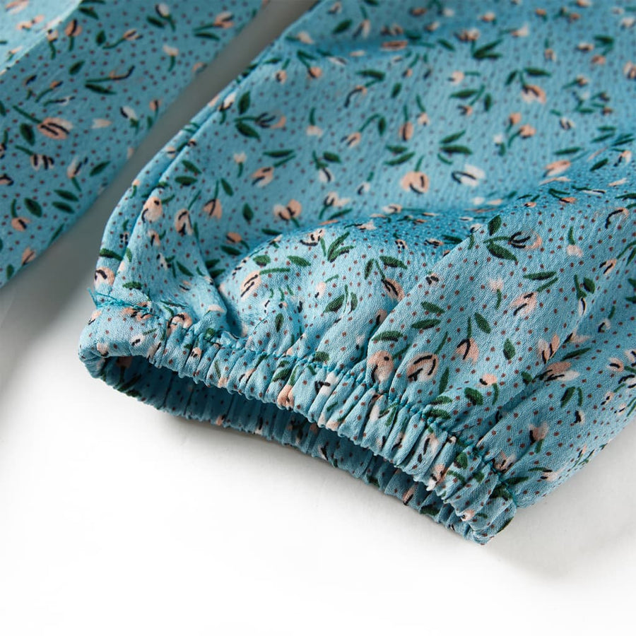 Kinderjurk met lange mouwen 128 blauw 128