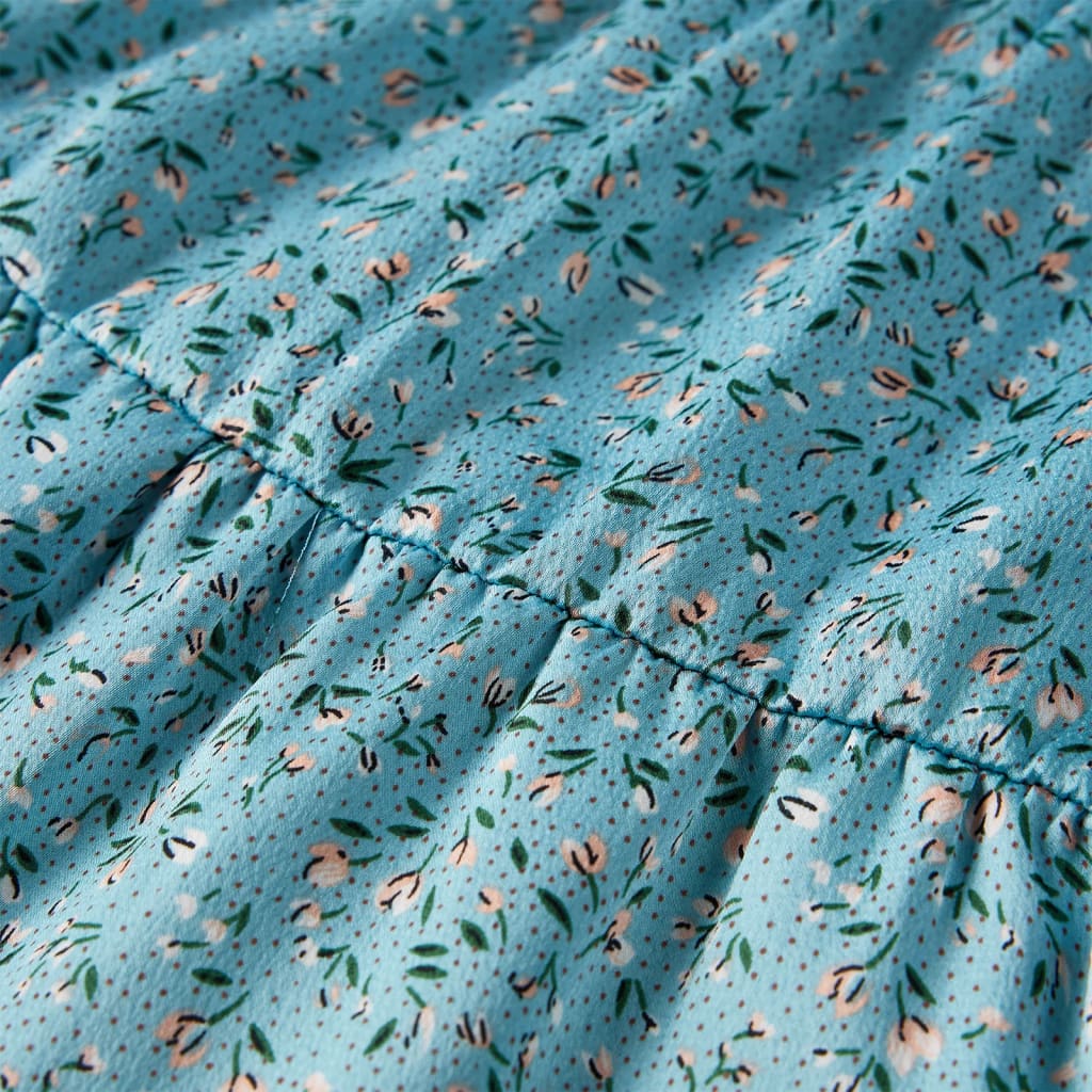 Kinderjurk met lange mouwen 128 blauw 128