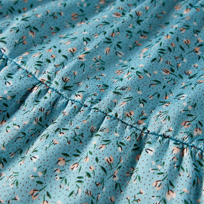 Kinderjurk met lange mouwen 128 blauw 128