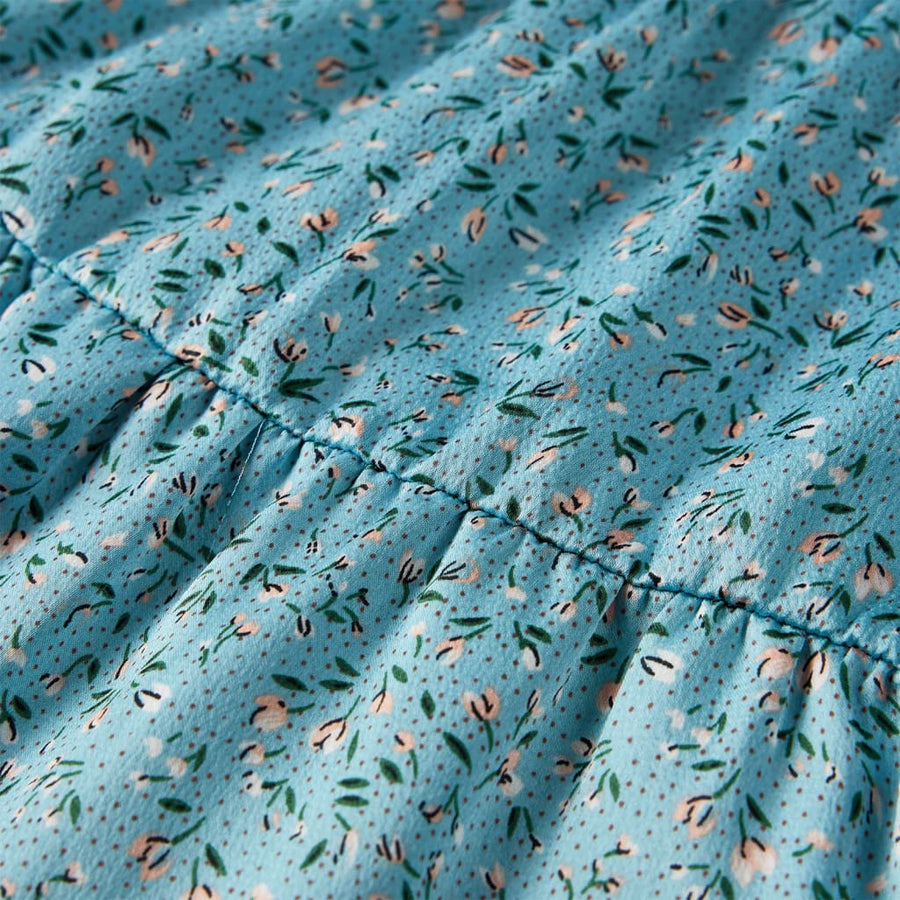 Kinderjurk met lange mouwen 128 blauw 128