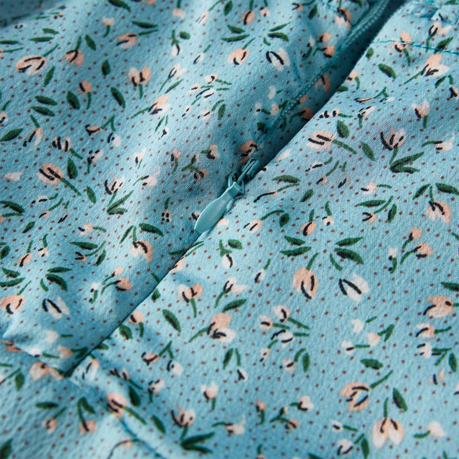 Kinderjurk met lange mouwen 128 blauw 128