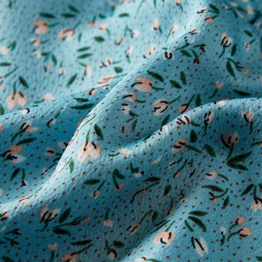 Kinderjurk met lange mouwen 128 blauw 128