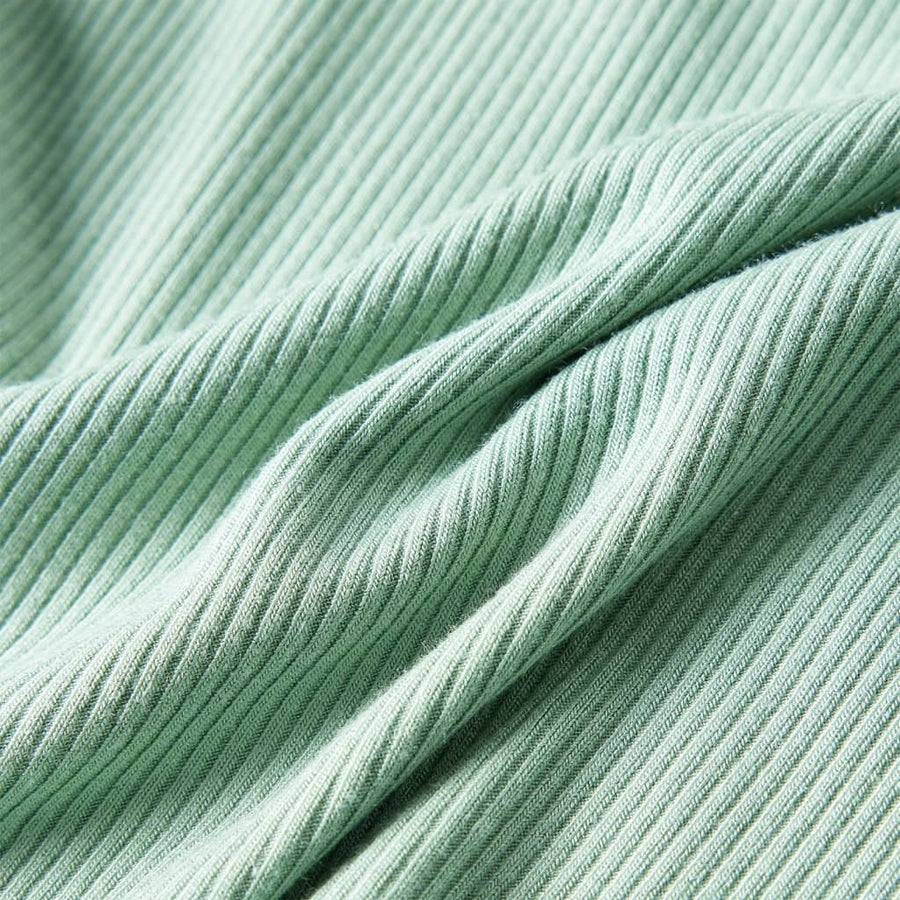 Kindershirt met lange mouwen lage col 128 donkermintkleurig Mintgroen 128