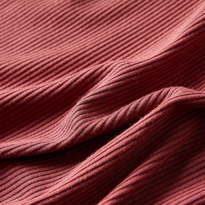 Kindershirt met lange mouwen en lage col 104 roodbruin Rood