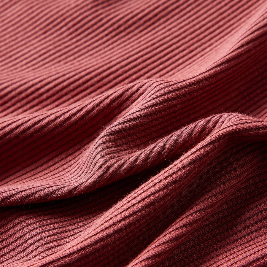 Kindershirt met lange mouwen en lage col 104 roodbruin Rood