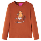 Children's long-sleeved shirt 104 cognac
