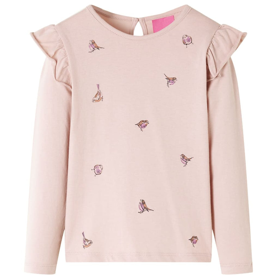 Kindershirt met lange mouwen 128 roze 128