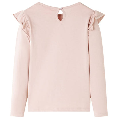 Kindershirt met lange mouwen 128 roze 128