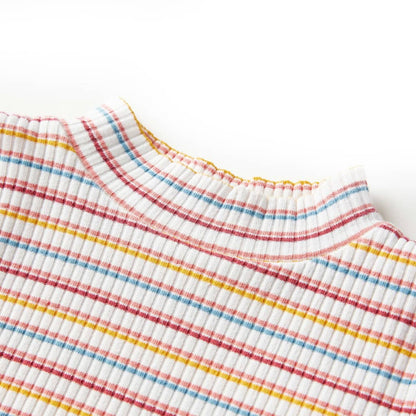 Kindershirt met lange mouwen 92 gestreept ecru Ecru