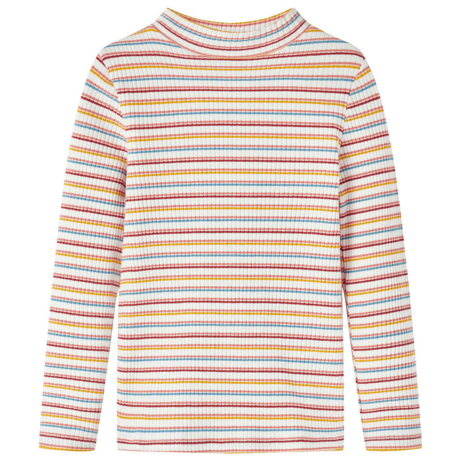 Kindershirt met lange mouwen 104 gestreept ecru Ecru