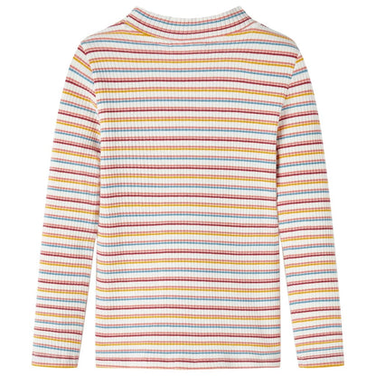Kindershirt met lange mouwen 104 gestreept ecru Ecru
