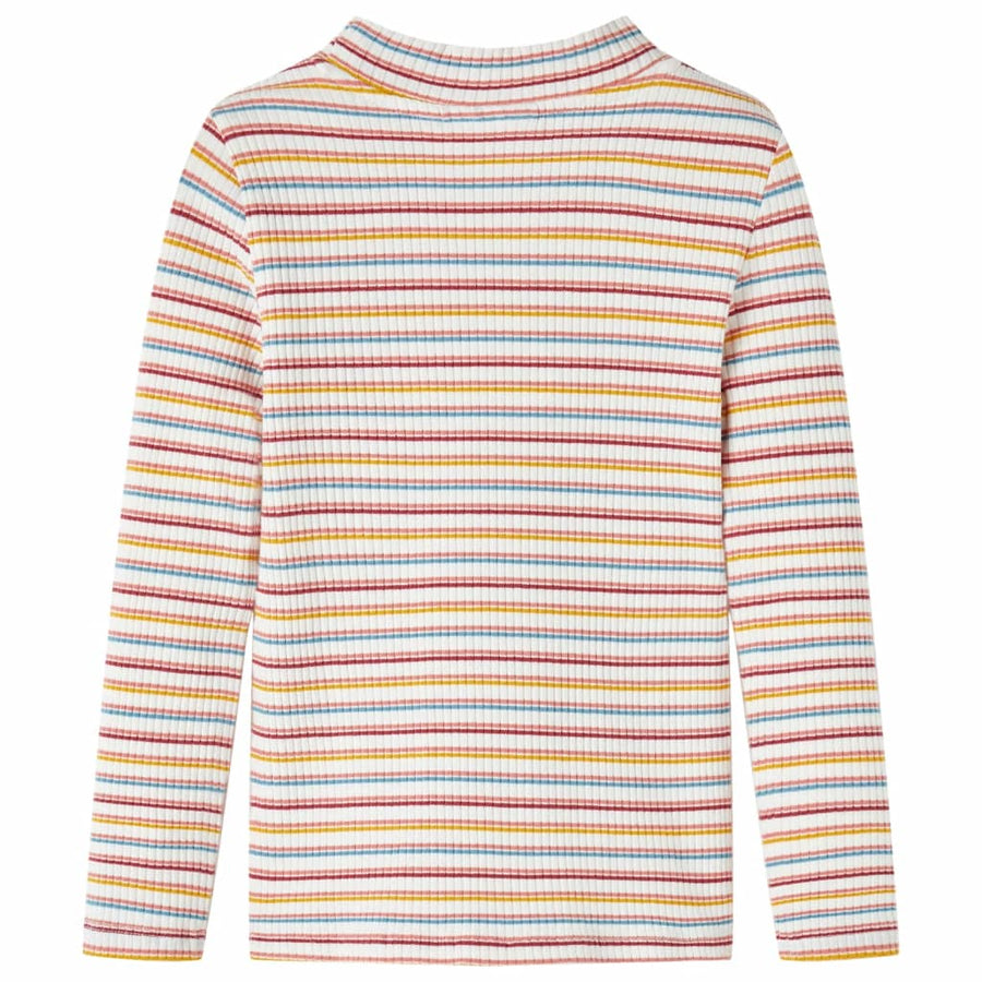 Kindershirt met lange mouwen 116 gestreept ecru Ecru