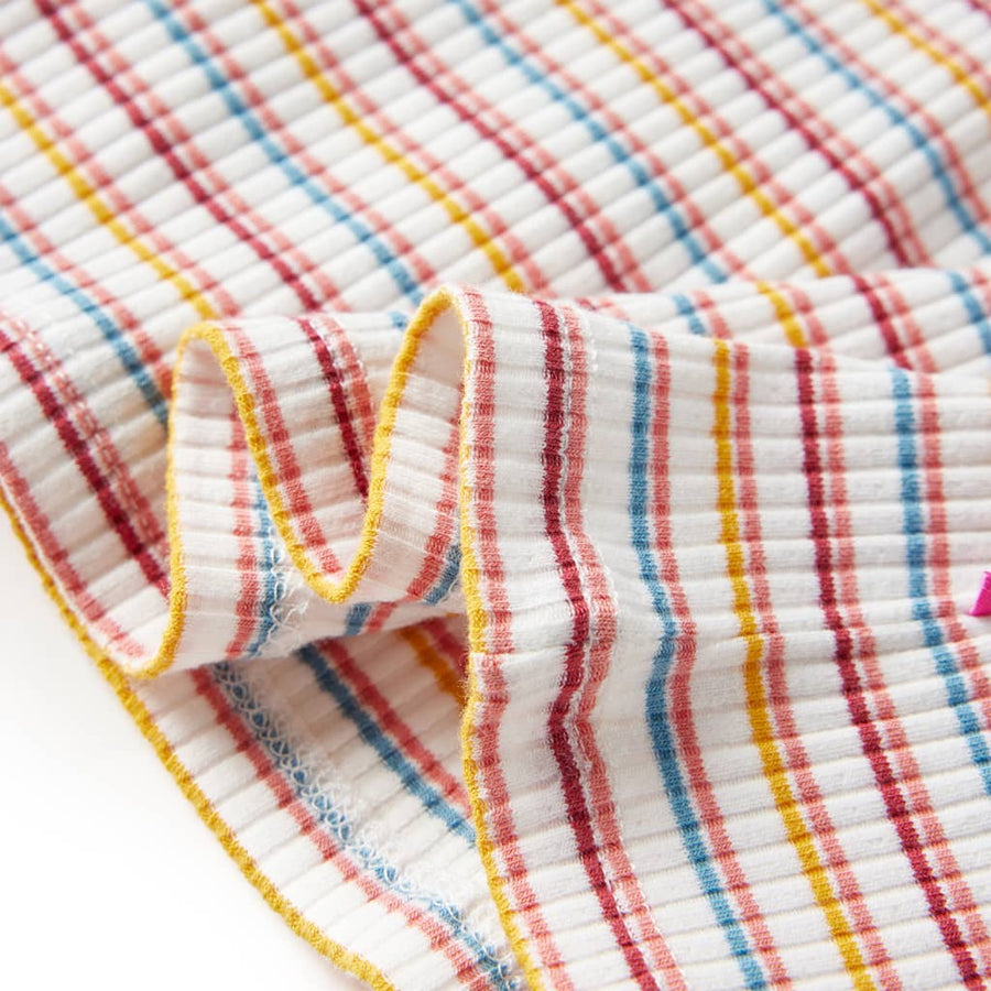 Kindershirt met lange mouwen 116 gestreept ecru Ecru