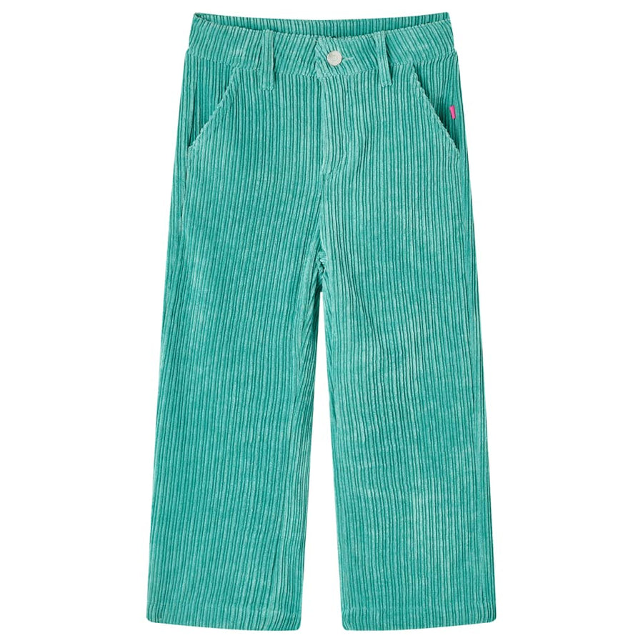 Kinderbroek 104 ribfluweel mintgroen 104
