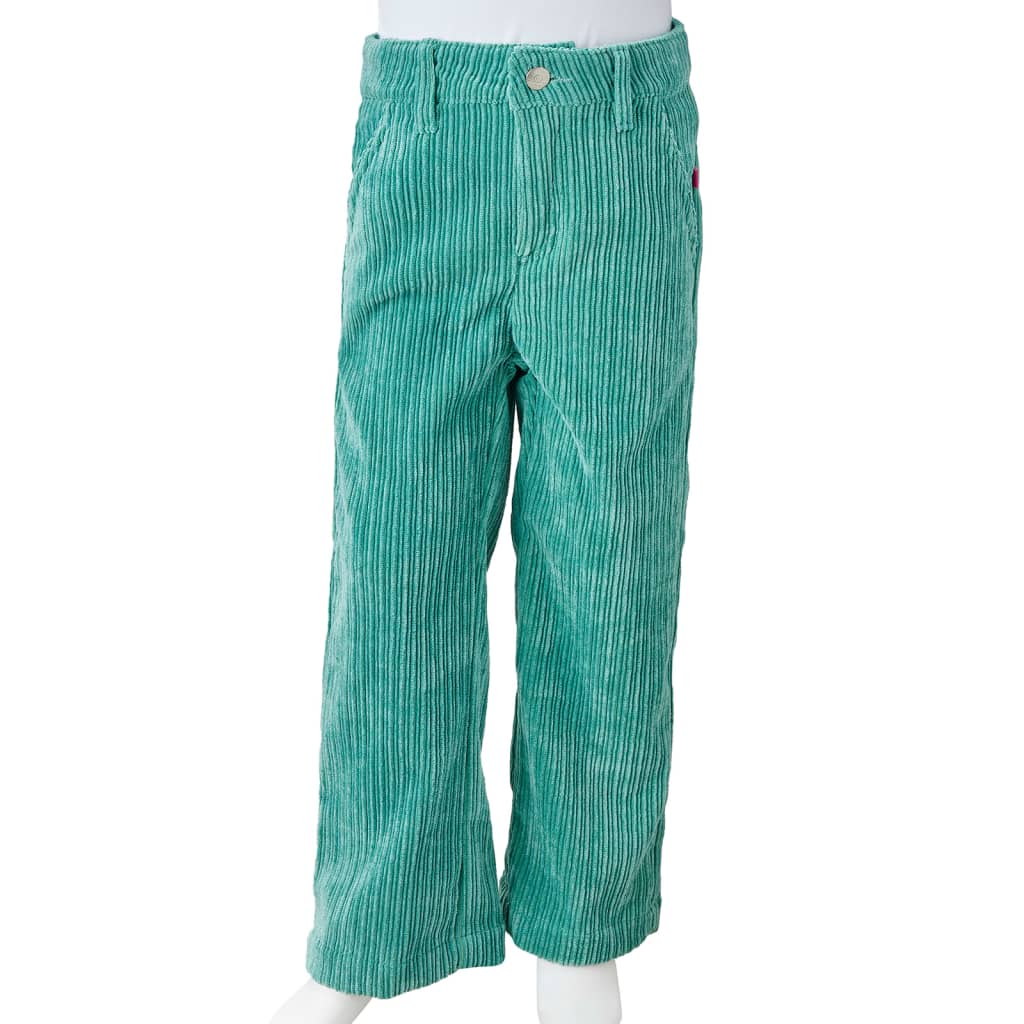 Kinderbroek 116 ribfluweel mintgroen 116