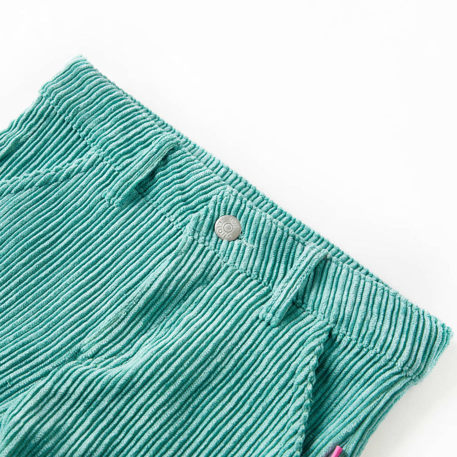 Kinderbroek 128 ribfluweel mintgroen 128