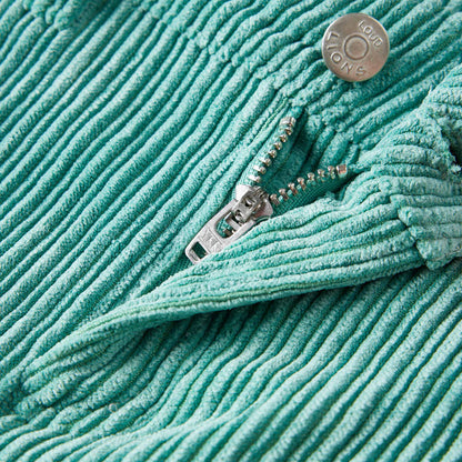 Kinderbroek 128 ribfluweel mintgroen 128