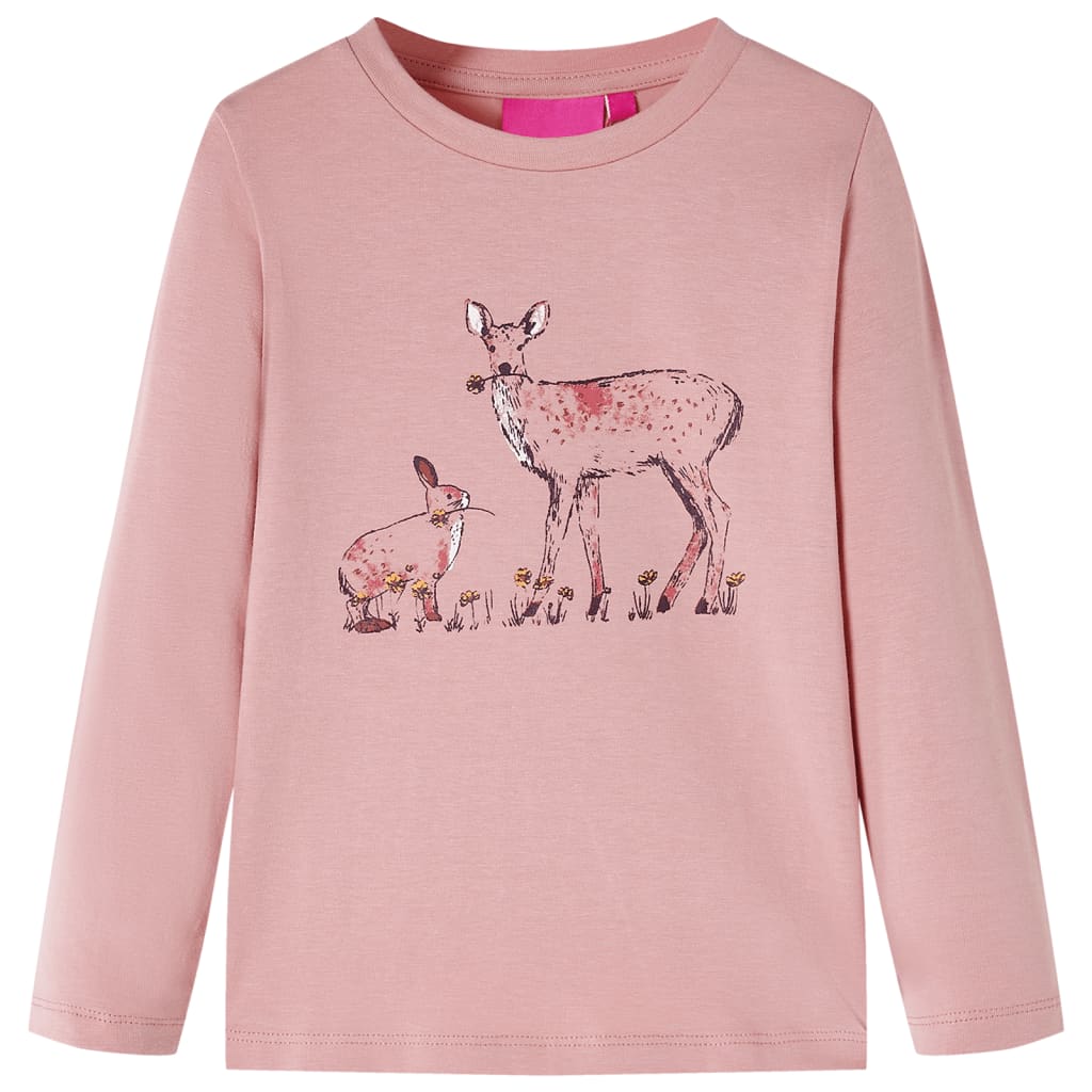 Kindershirt met lange mouwen 104 roze 104