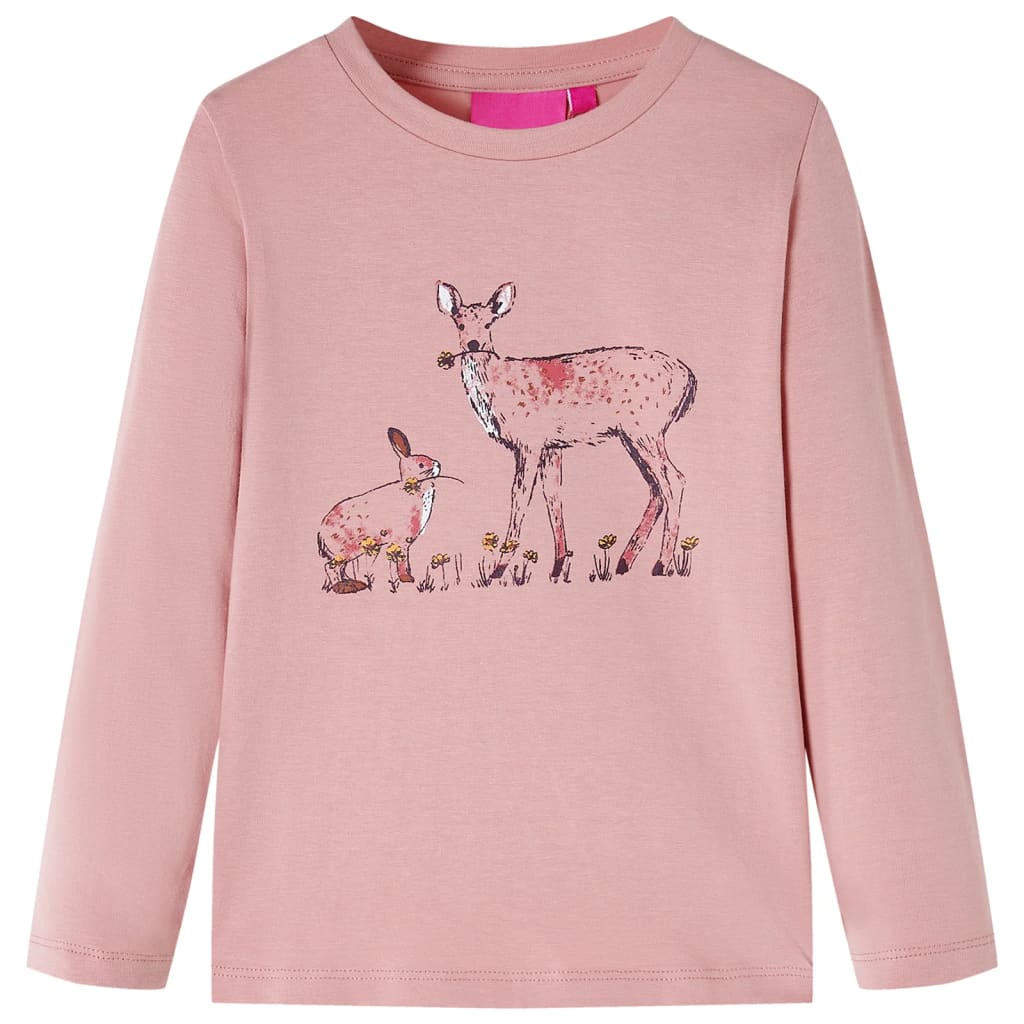 Kindershirt met lange mouwen 128 roze 128
