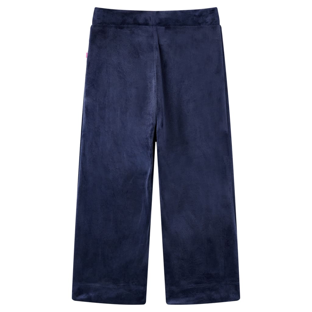 Kinderbroek fluweel 92 donkerblauw 92