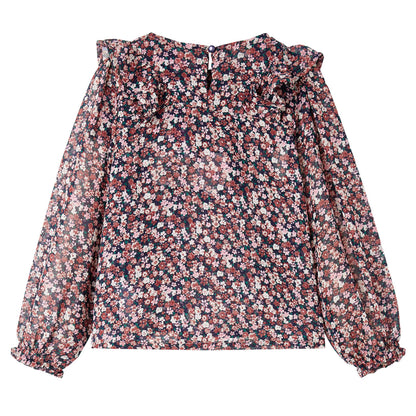 Kindershirt met lange mouwen 116 donkerroze