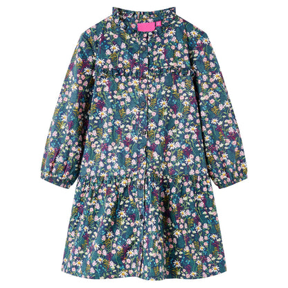Kinderjurk met lange mouwen 92 donkerblauw 92