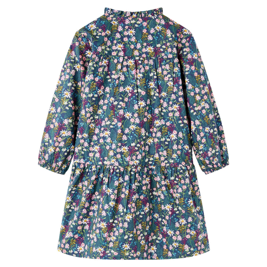 Kinderjurk met lange mouwen 92 donkerblauw 92