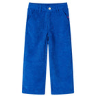 Kinderbroek 104 ribfluweel kobaltblauw