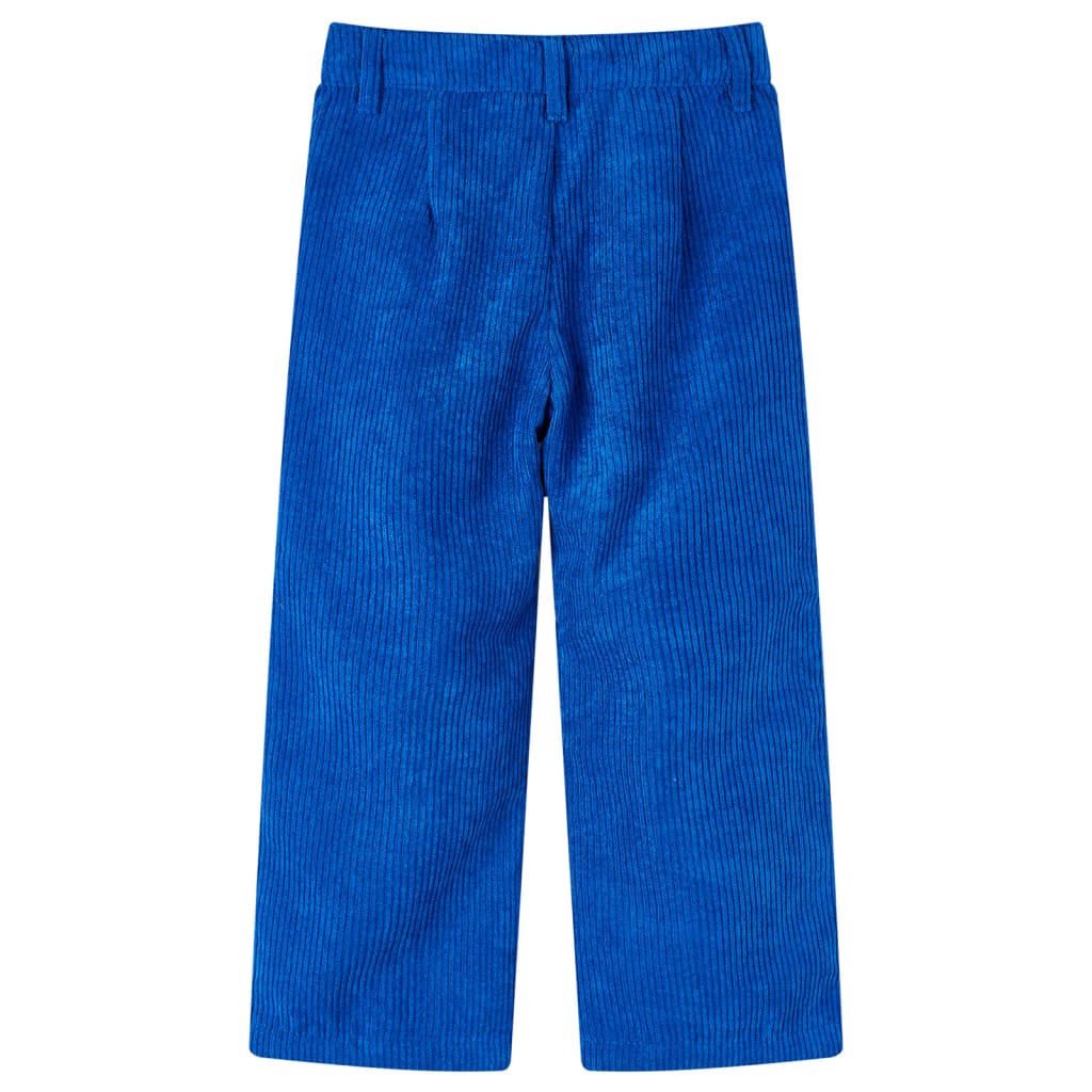 Kinderbroek 104 ribfluweel kobaltblauw 104