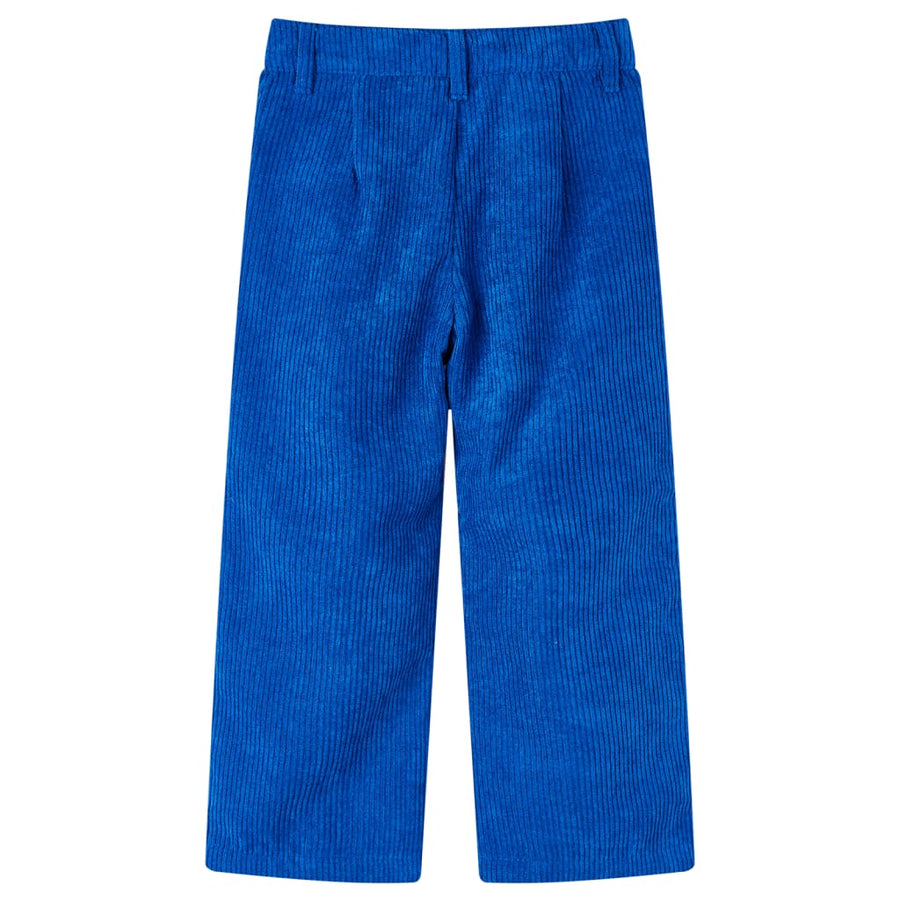 Kinderbroek 116 ribfluweel kobaltblauw 116