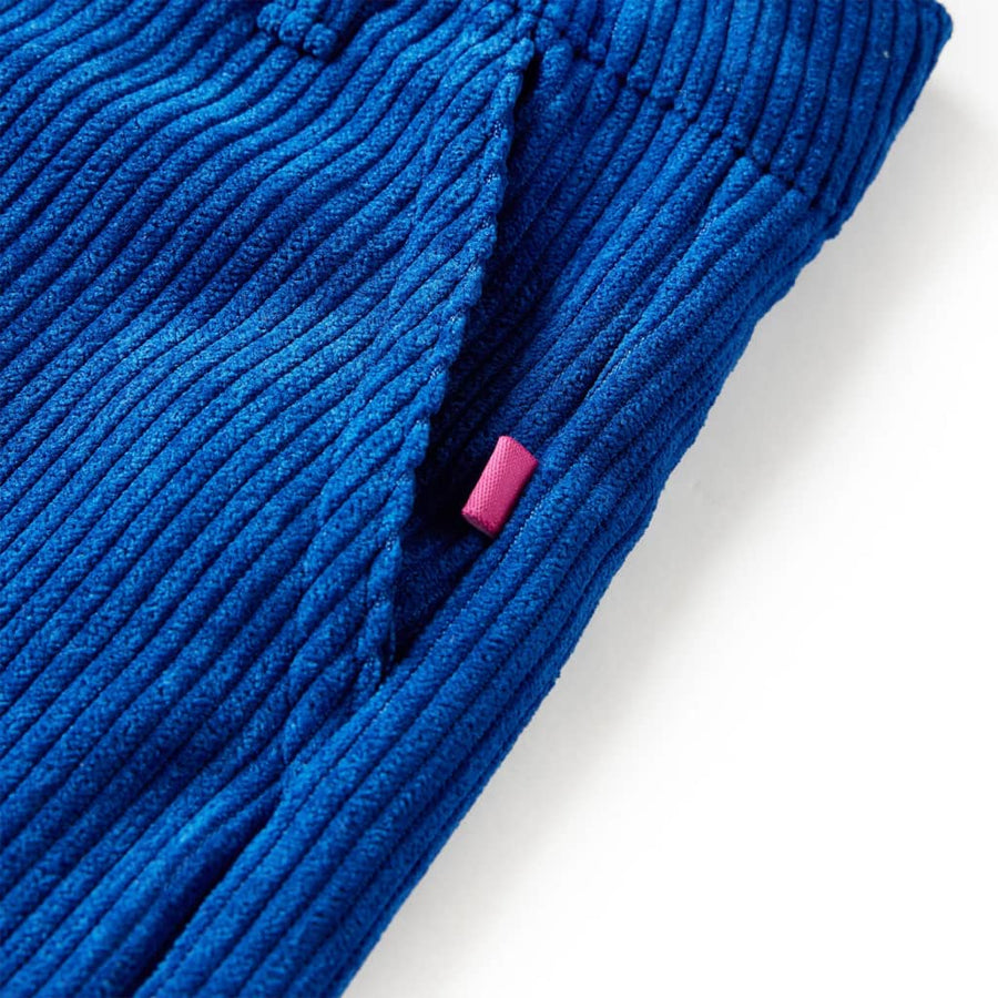 Kinderbroek 128 ribfluweel kobaltblauw 128