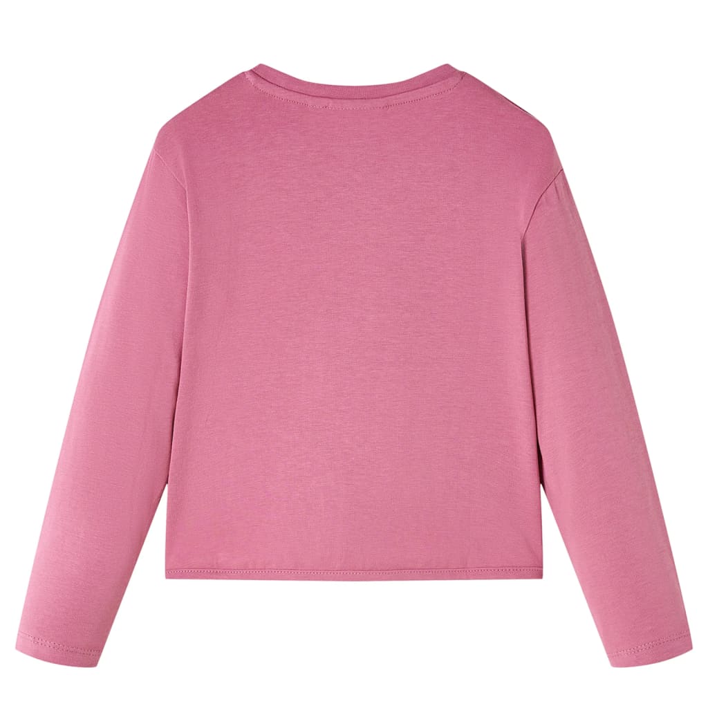 Kindershirt met lange mouwen 140 frambooskleurig 140