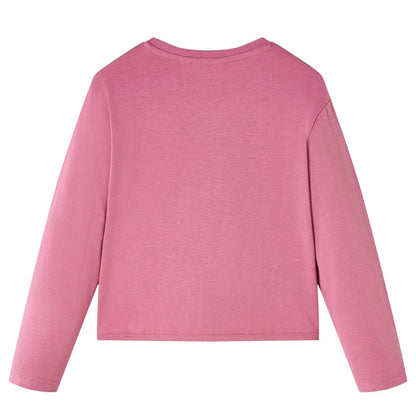 Kindershirt met lange mouwen 140 frambooskleurig 140