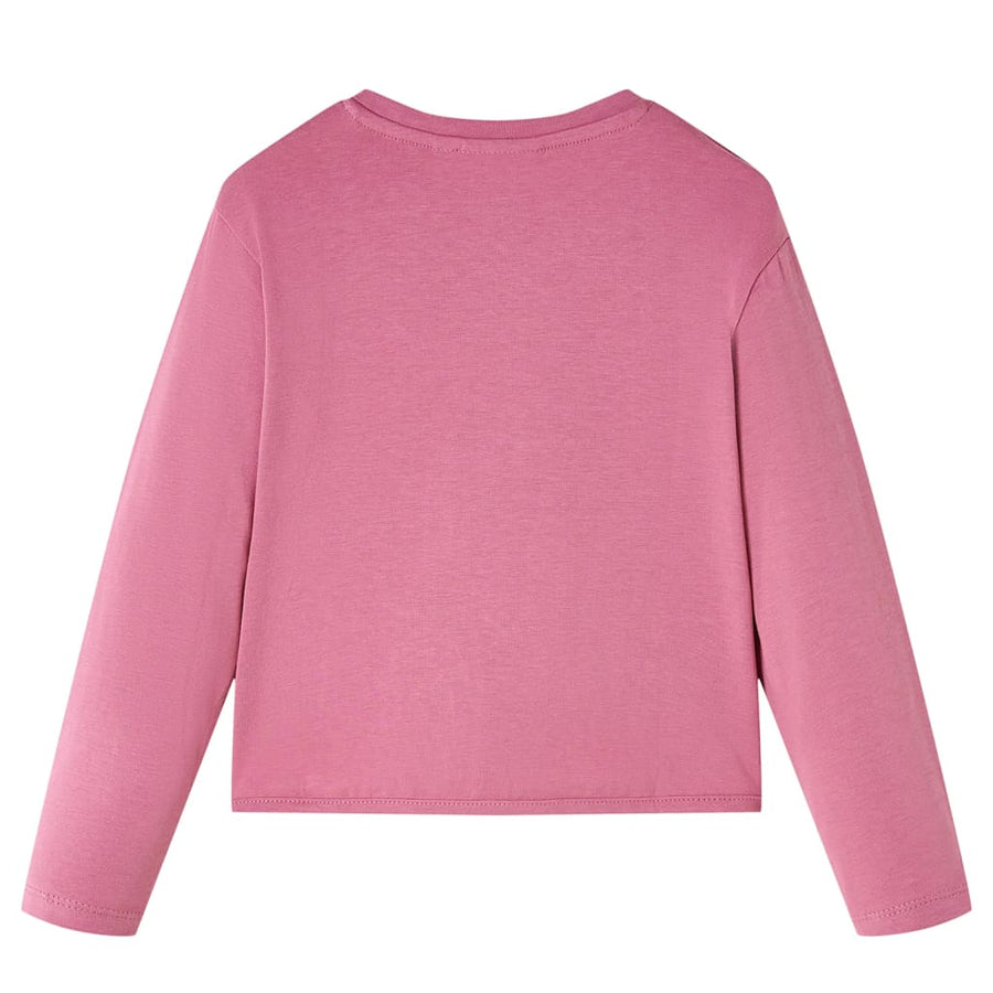 Kindershirt met lange mouwen 140 frambooskleurig 140