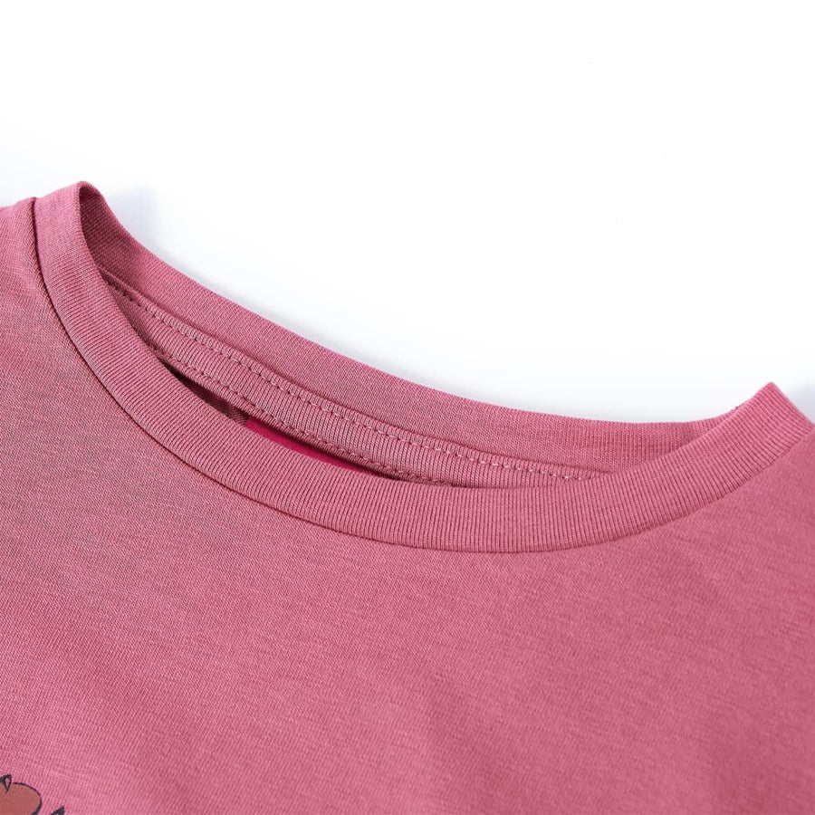 Kindershirt met lange mouwen 140 frambooskleurig 140