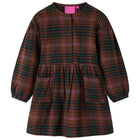 Children's dress with long sleeves 92 cognac