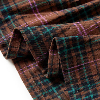 Kinderjurk met lange mouwen 140 cognackleurig