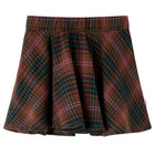 Kinderrok 104 cm cognac geruit katoen