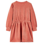Girls' long-sleeved dress 104 medium pink