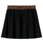 Girl's skirt with leopard waistband 116 black