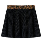 Girls' skirt with leopard waistband 128 black