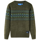 Knitted child's sweater, size 104, khaki-colored