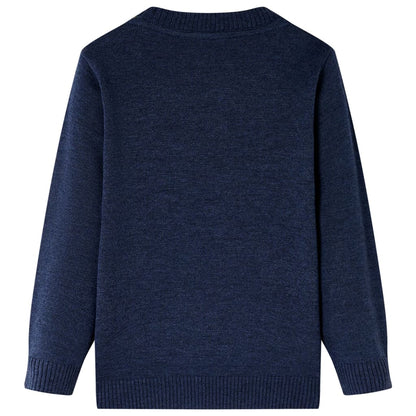 Kindertrui gebreid 92 marineblauw